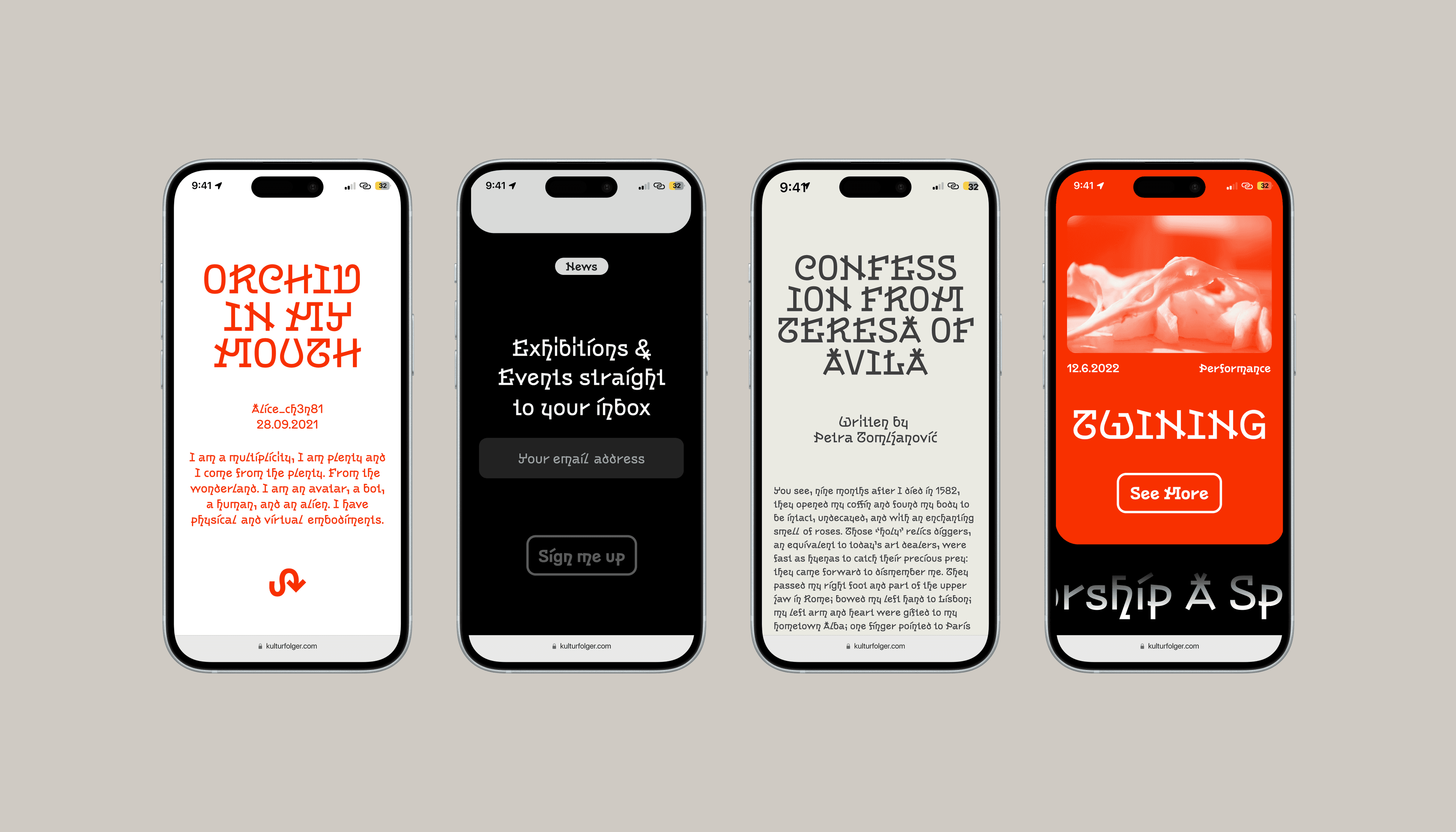 Kulturfolger mobile screens