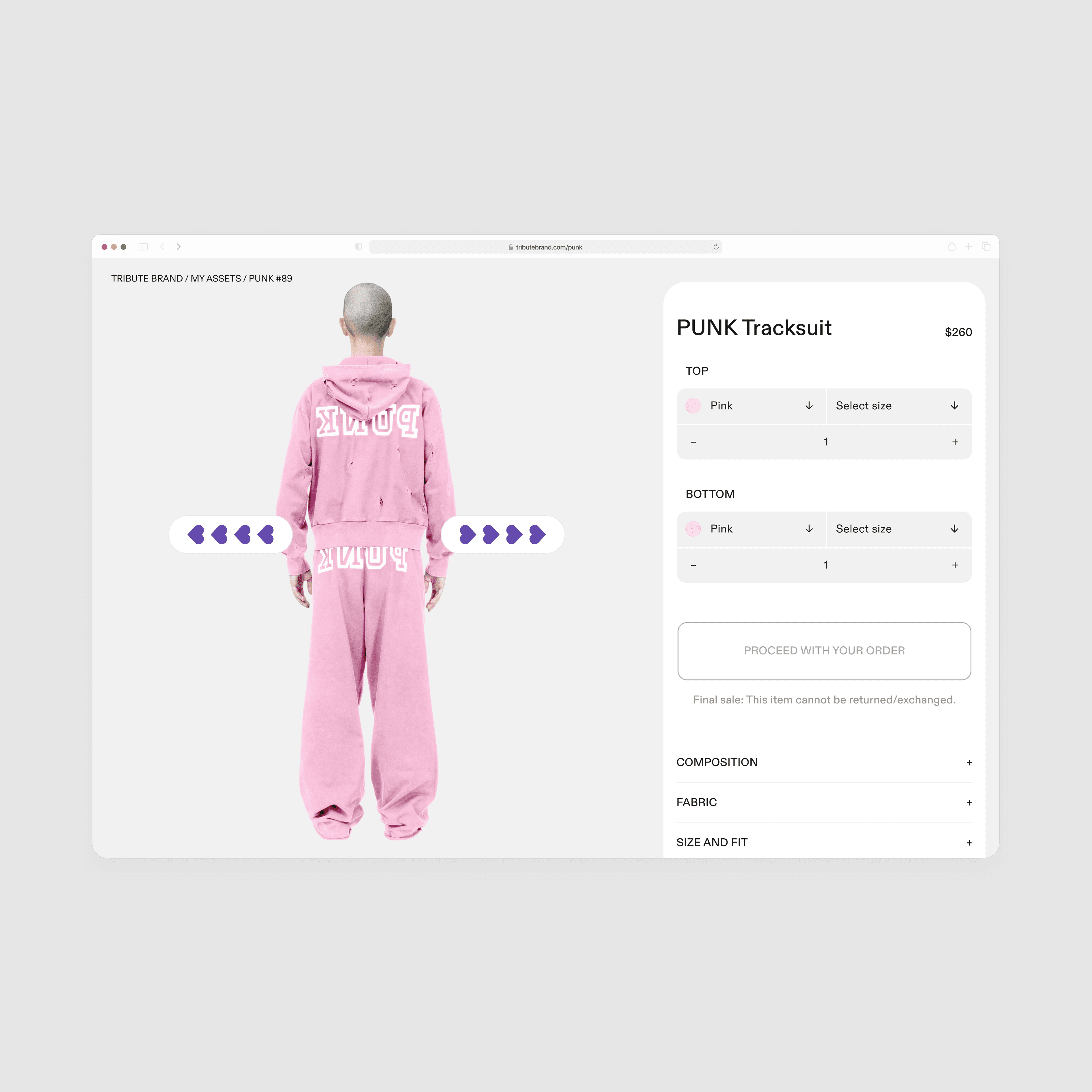 Punk tracksuit shop